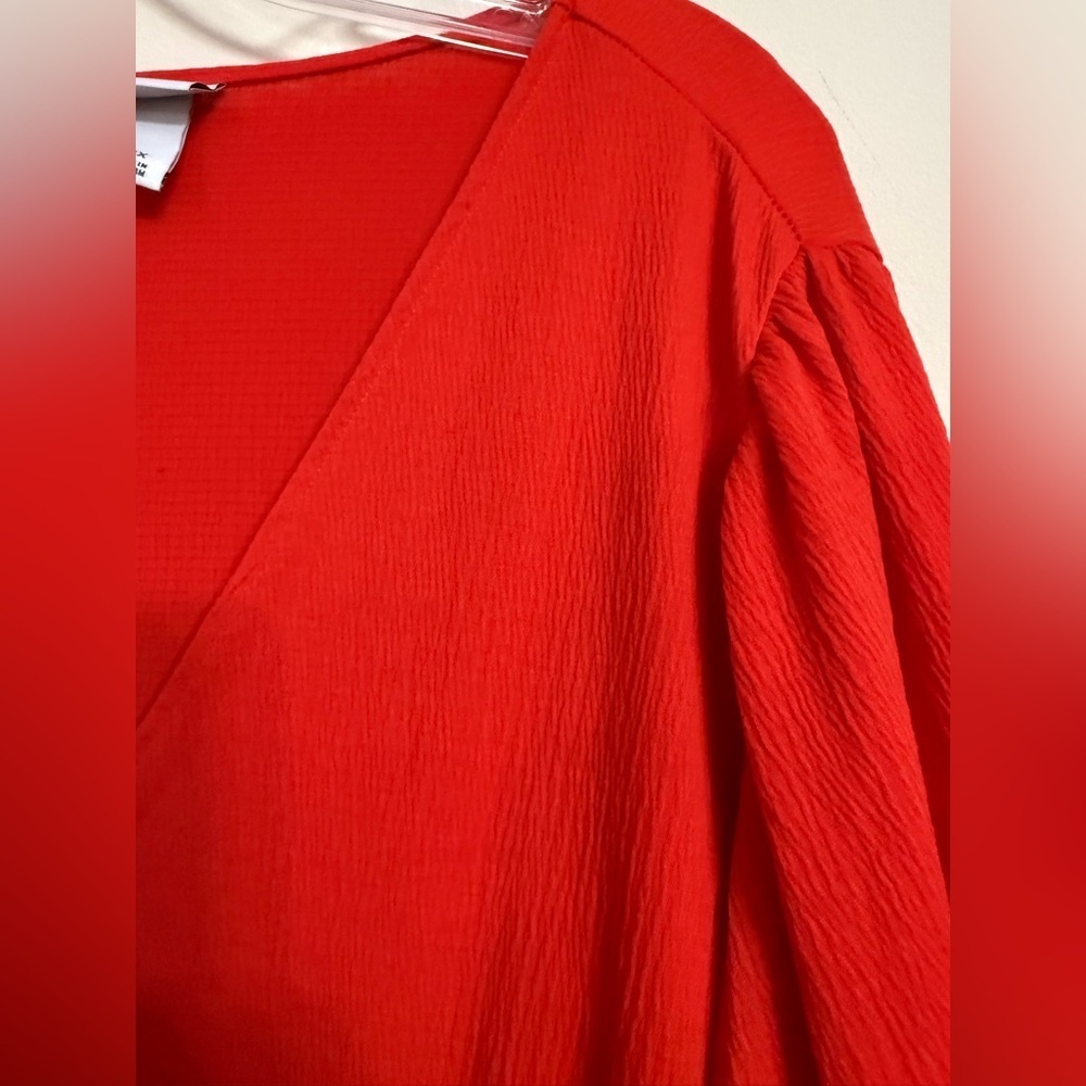 Ava & Viv Classic Red V-Neck Dress 3X - Picture 2 of 4